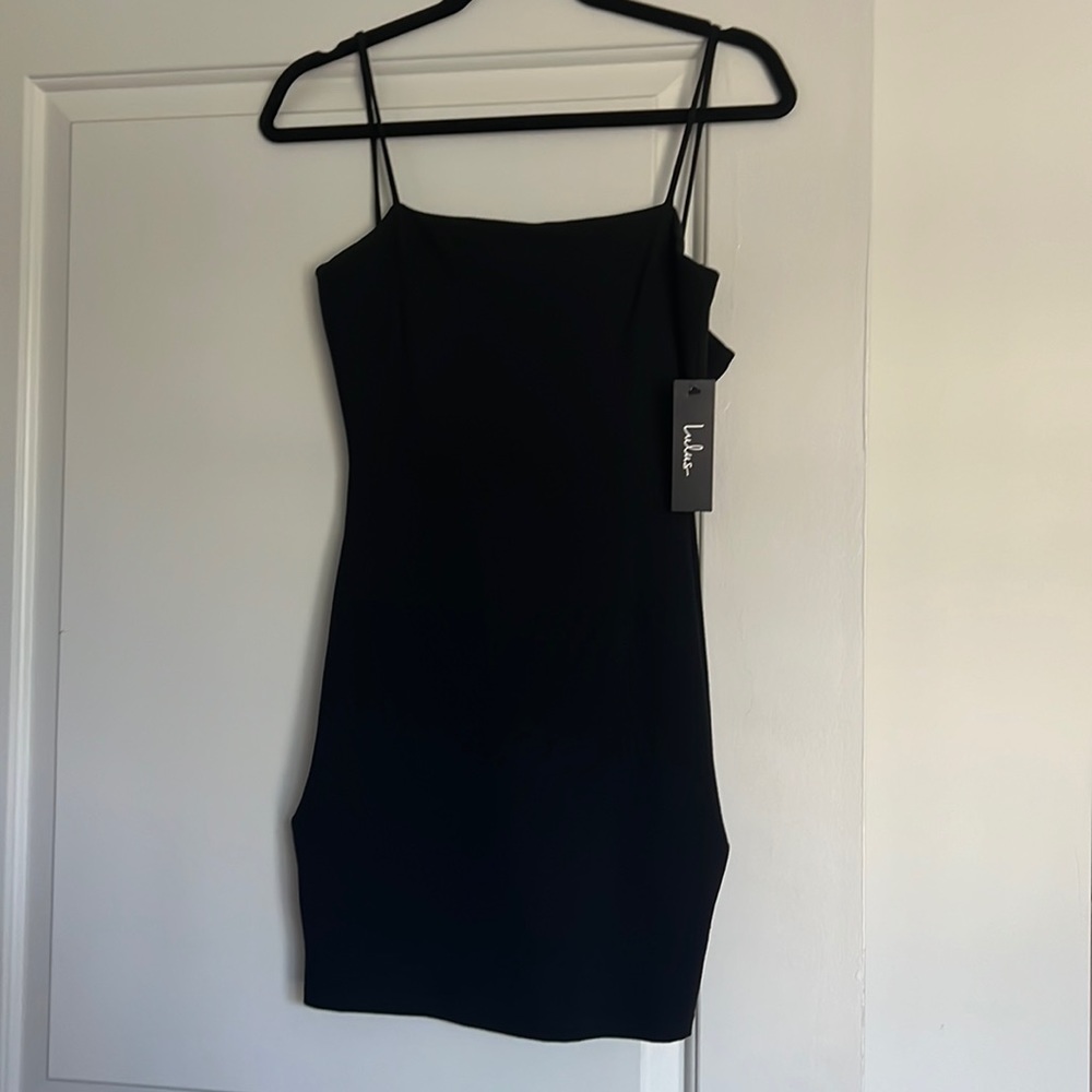 NWT Lulus flaunt it black dress